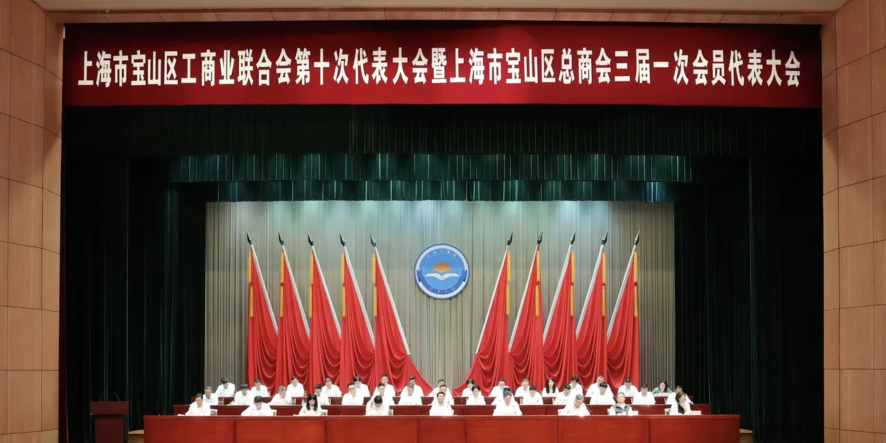 上海市宝山区工商业联合会第十次代表大会暨上海市宝山区总商会三届一次会员代表大会现场